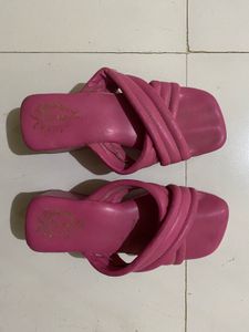 Chic Pink Slip-On Sandals