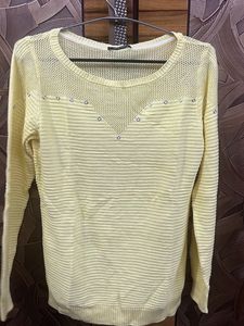 Yellow Knit Sweater By Promod
