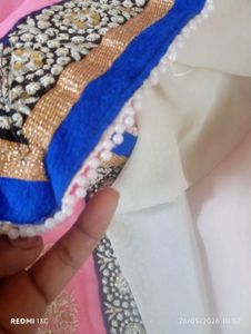 Elegant Pink Embroidered Saree
