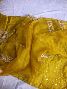 NEW! Yellow kurti pant dupatta set for haldi