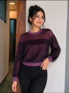 Purple Long Sleeve Top