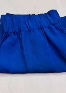 Royal Blue Button Detail Skirt Shorts