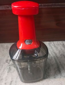Quick And Easy Cut The Fruit And Vegetable  6 Blade Push Hand Chopper  (Red Colour)