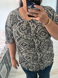 Patterned Off-Shoulder Top