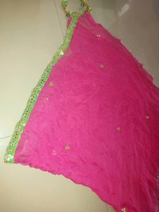 Beautifully Pink Heavy Duppatas Full Length