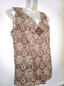 Stylish Printed Sleeveless Top