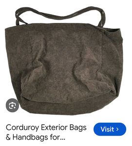 Stylish Corduroy Tote Bag