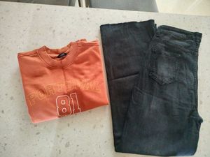 Orange "Portugal 81" Sweatshirt & Black Jeans