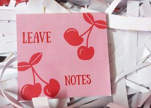 Pinterest–korean red cherry blossom note pads