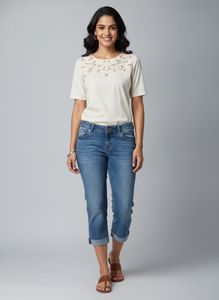 Esprit Women's Medium Wash Denim Capri