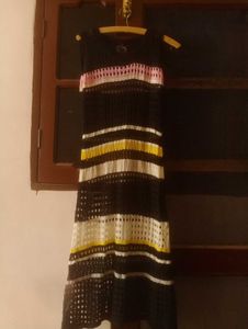 Striped Crochet Maxi Dress
