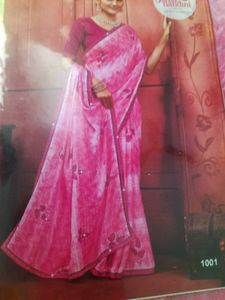 🔥 Beautiful Pink  party wear saree 💕
