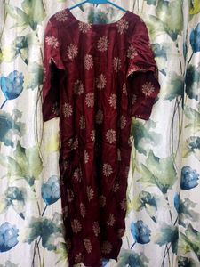 Brown Silk Kurta