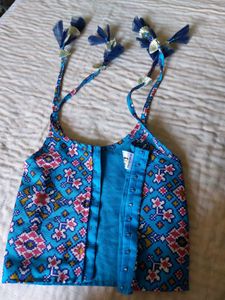 Blue Ethnic Print Kurta Set