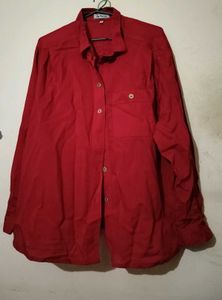 Vibrant Red Long Sleeve Shirt