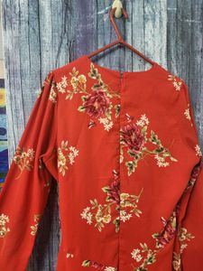 Red Floral Dress
