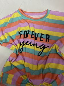 🌈 Forever Young Striped Rainbow Tee 🌈 Top