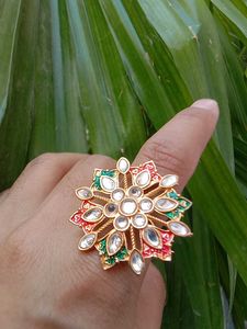 Exquisite Ethnic Cocktail Ring