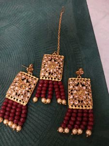 New Earings With Mangtika