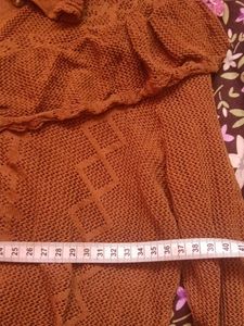 Brown Button-Up Knit Cardigan