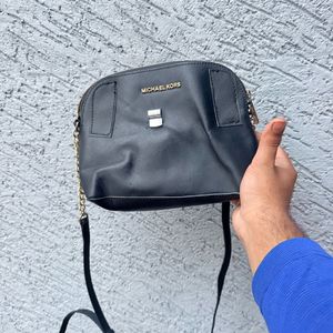 Michael Kors Black Dome Crossbody Bag