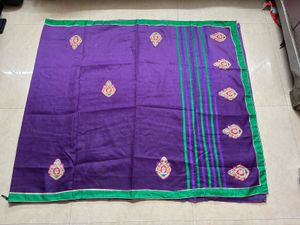 Beautiful Purple Embroidered Saree