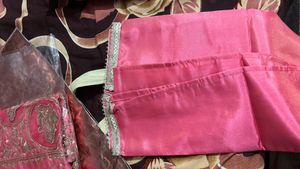 Beautiful Pink Palazzo Pants with Lace Trim