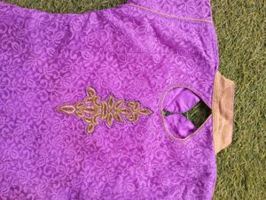 Elegant Purple Ethnic Gown