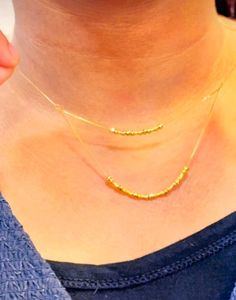 Double Layer 18kt Gold Necklace With Proper Bill