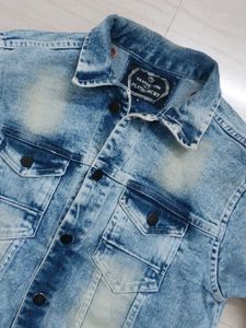 Vintage Men's Acid Wash Denim Jacket