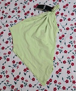 Light Green Twist Neck Tank Top