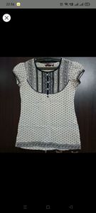 Chic Printed Short Sleeve Top