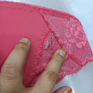 ⚛️ Coral Lace Trim Thong Panty