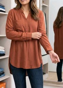 Chic Rust Tunic Top