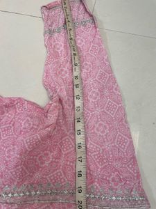 Elegant Pink Bandhani Gown