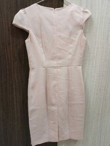 Elegant Pink Cap Sleeve Dress