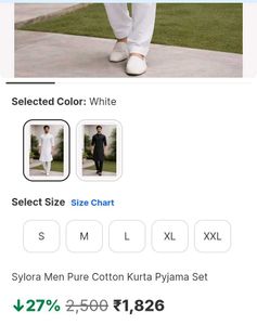 PURE ✨ COTTON Men's White Kurta Pajamas