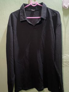 Classic Black Collared Top