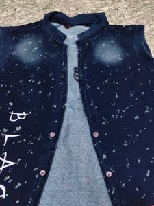 Men's Denim Nehru Jacket