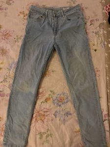 Light Wash Straight Leg Jeans