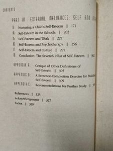 Six Pillars of Self Esteem ( Branden, Nathaniel)