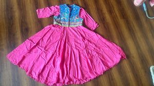 Anarkali kurta jacket dupatta for girl 8-9yrs old