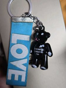 Cute Bear Keychain with "LOVE" Tag
