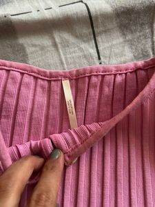 Ribbed Button-Up Sleeveless Top