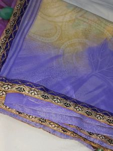 NEW LAVENDAR PRINTED SAREE