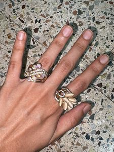 Set of 2 Statement Rings