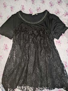 2000s Y2K GOTHIC TIEABLE TOP
