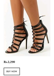 Black Gladiator Strappy Heels