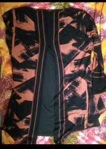 Unique Abstract Print Layered Top