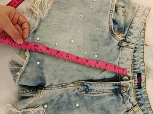 Ginger Embellished Ripped Shorts